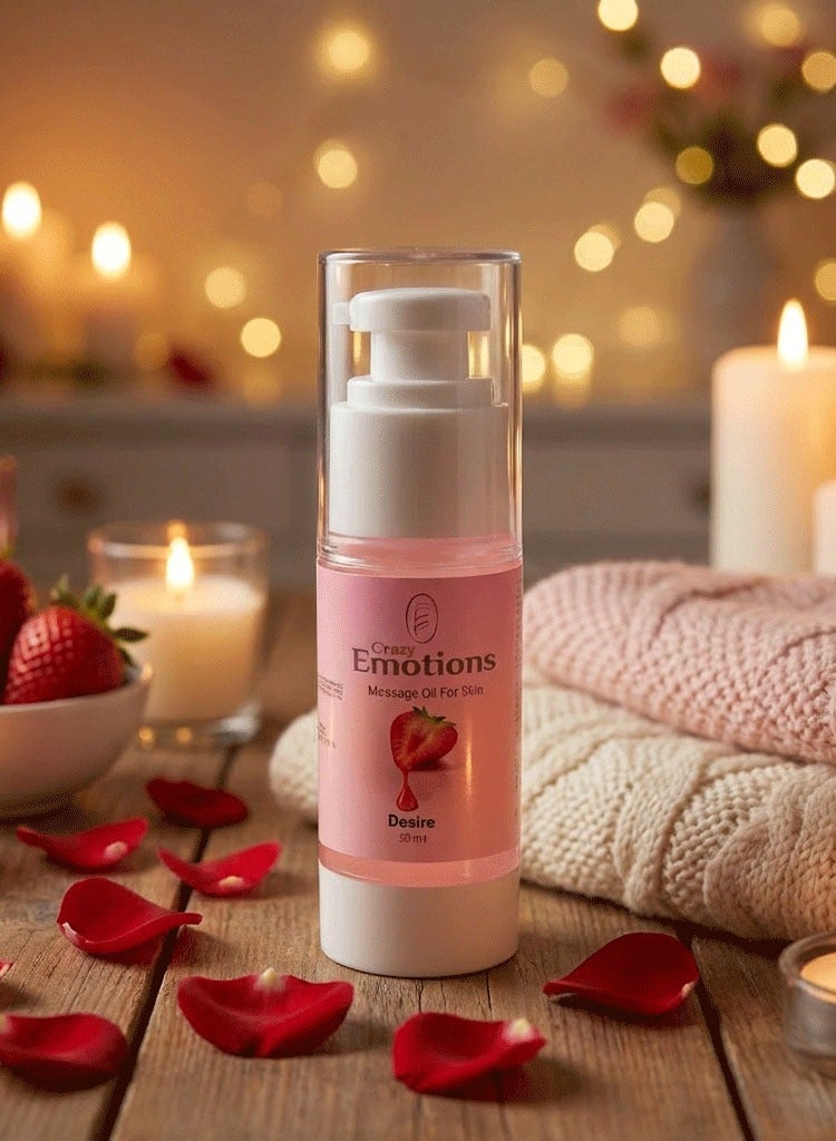 كريزي ايموشن زيت المساج بالفراولة من كريزي ايموشن 50Ml - Image 2